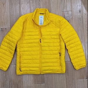 Gap Men's Yellow Puffer XL Jacket